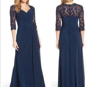 La femme ruched twist gown